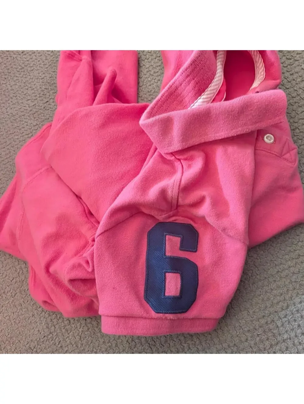 WHO.A.U California Dream Girls Pink Polo Dress Ruffle Hem Preppy Casual - Picture 5 of 5